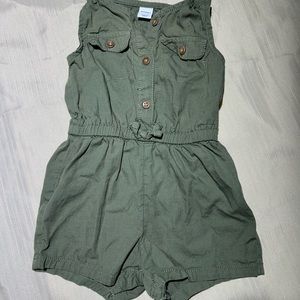 Army Green baby romper size 6-12 months shorts summer clothes